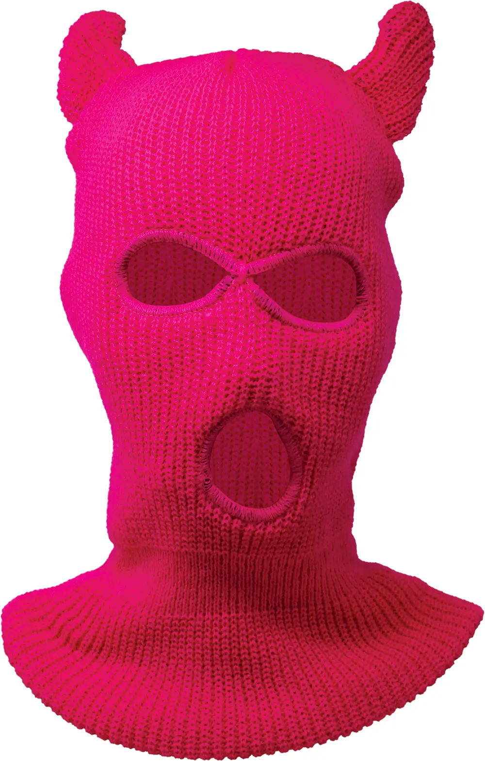 Lyserød balaclava med horn