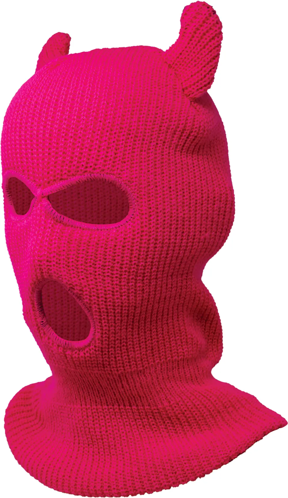 Lyserød balaclava med horn
