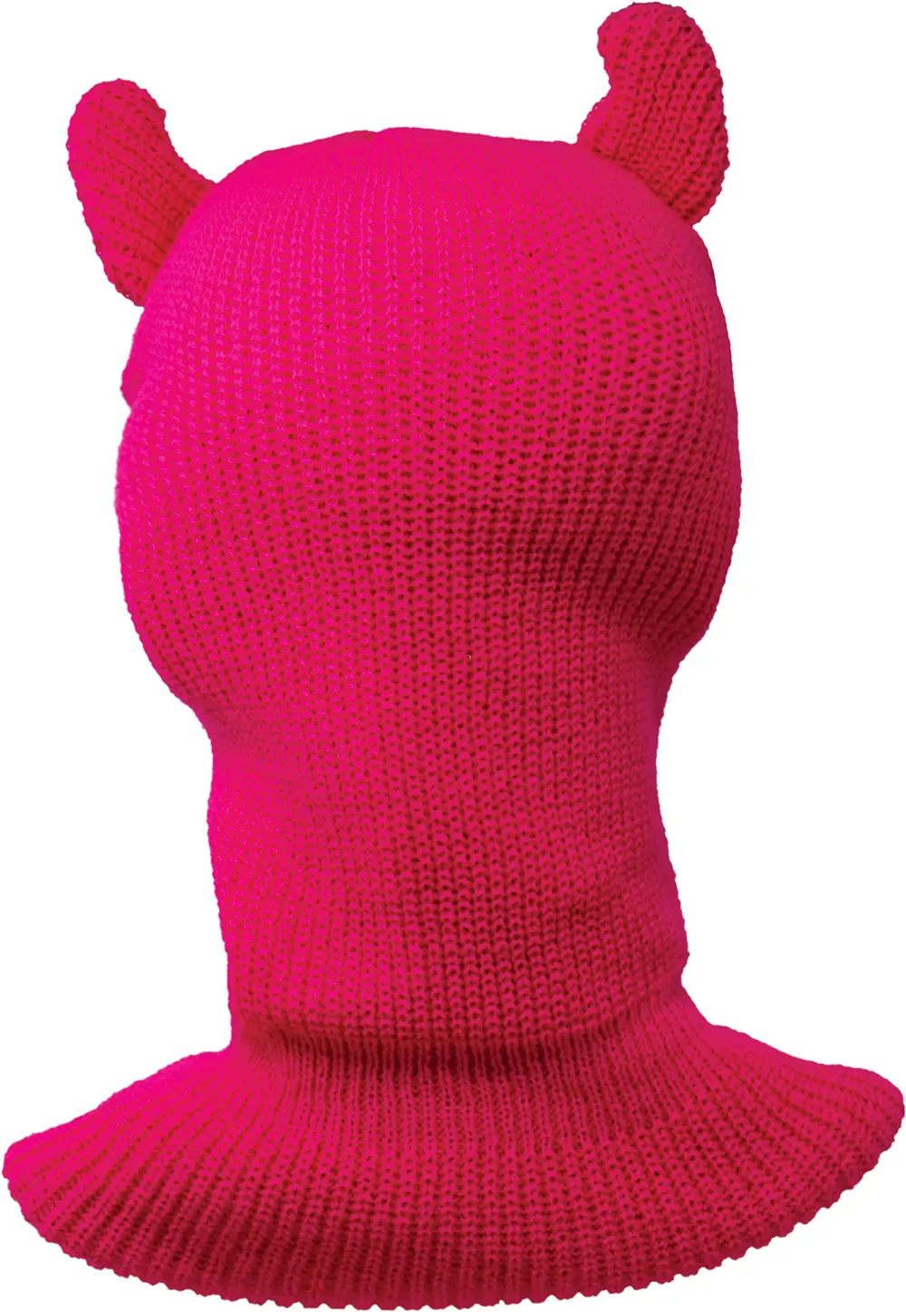 Lyserød balaclava med horn