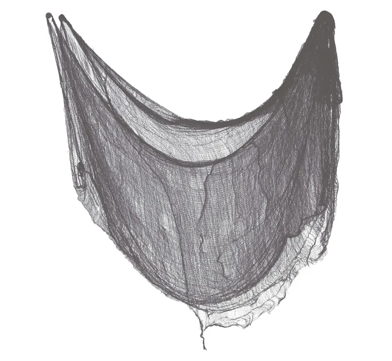 Sort stof, 76 × 228 cm