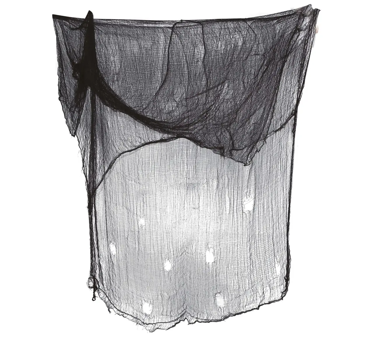 Sort stof, 200 × 500 cm