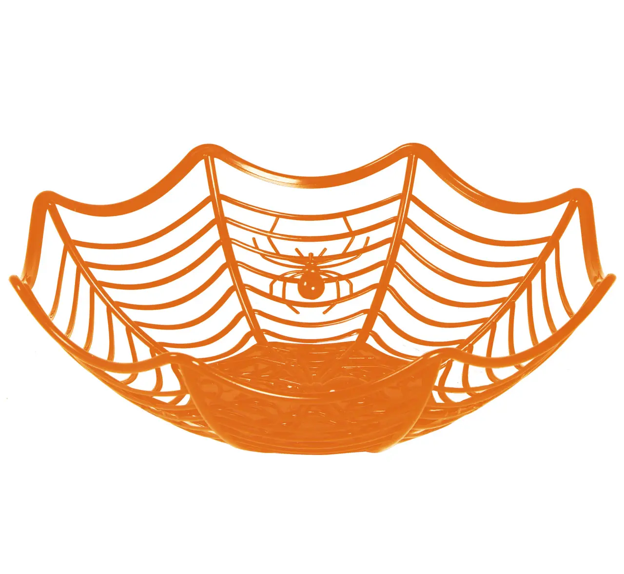 Orange bakke med spindelvæv 28 × 8 cm