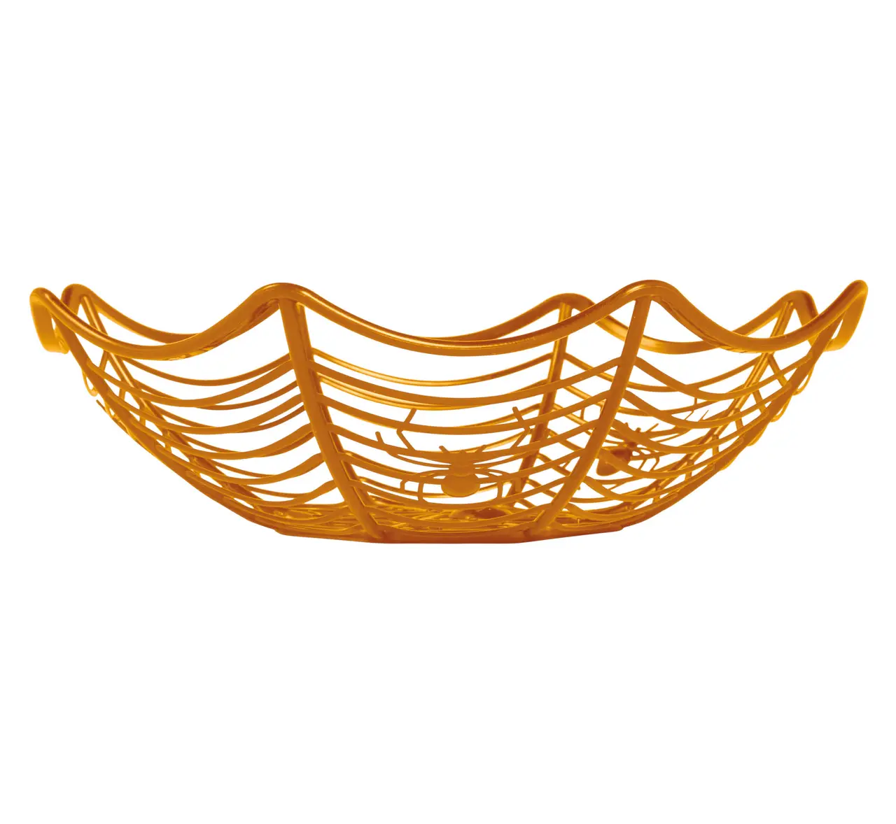 Orange bakke med spindelvæv 28 × 8 cm