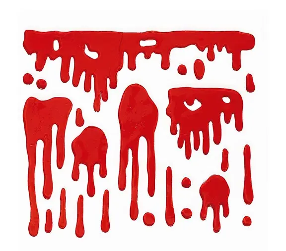 Geldekoration med blod, 20 × 20 cm, rød