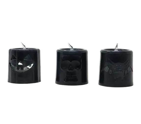 Orange og sort lys med lyseffekt, 4,5 × 4,5 cm