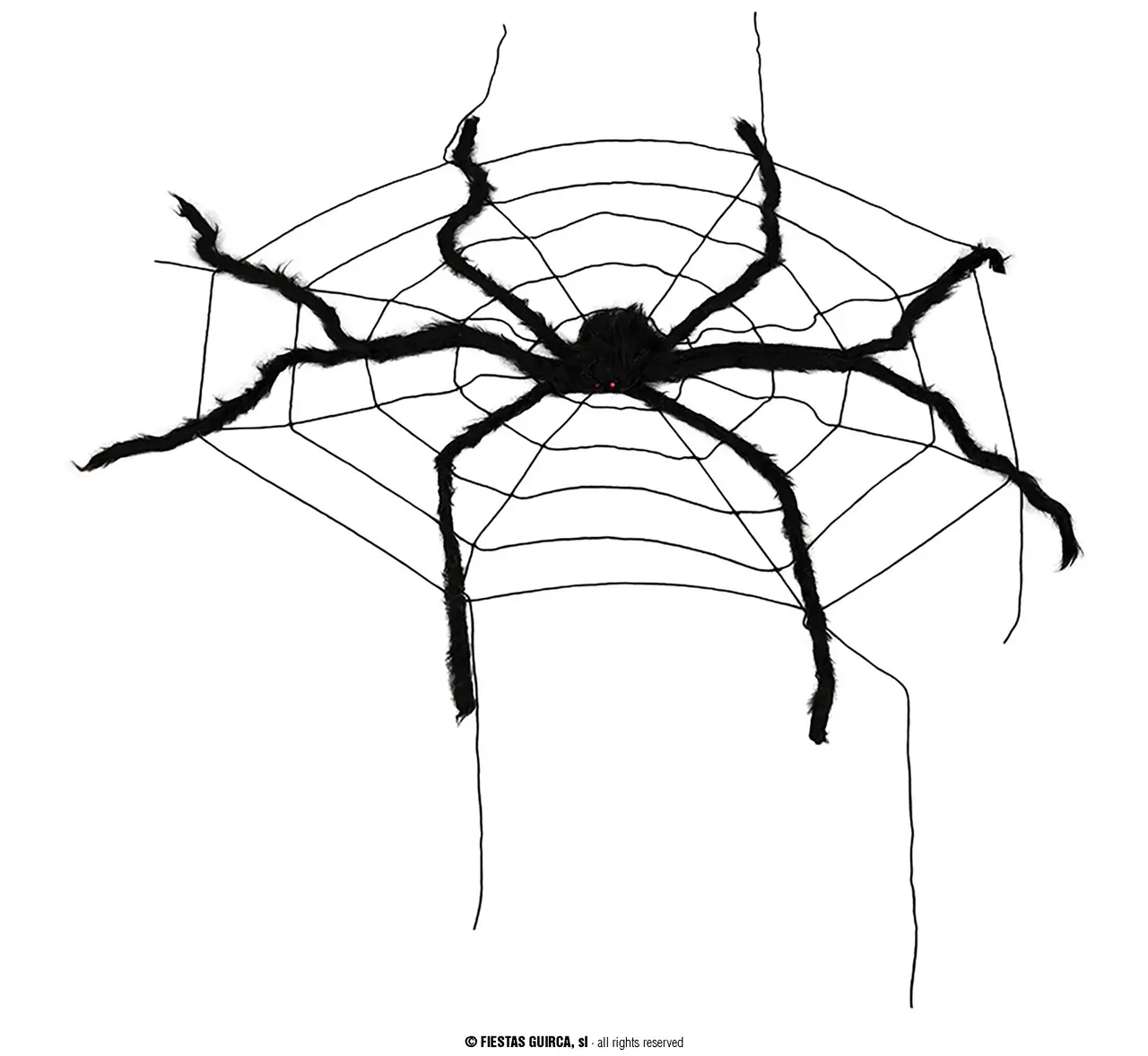 Spindelvæv 200 cm og edderkop 150 cm