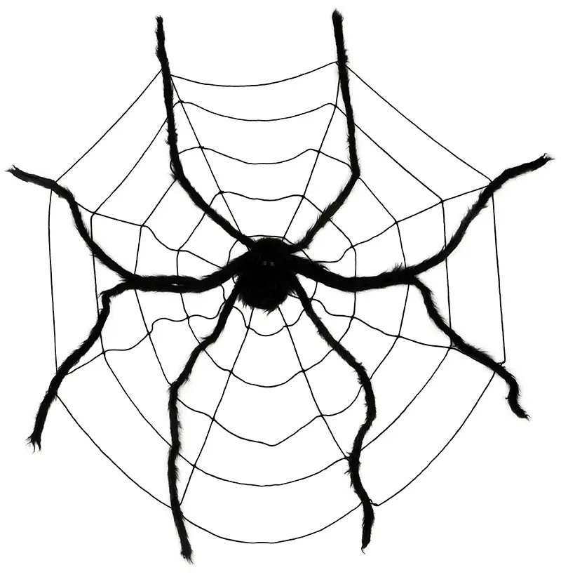 Spindelvæv 200 cm og edderkop 150 cm