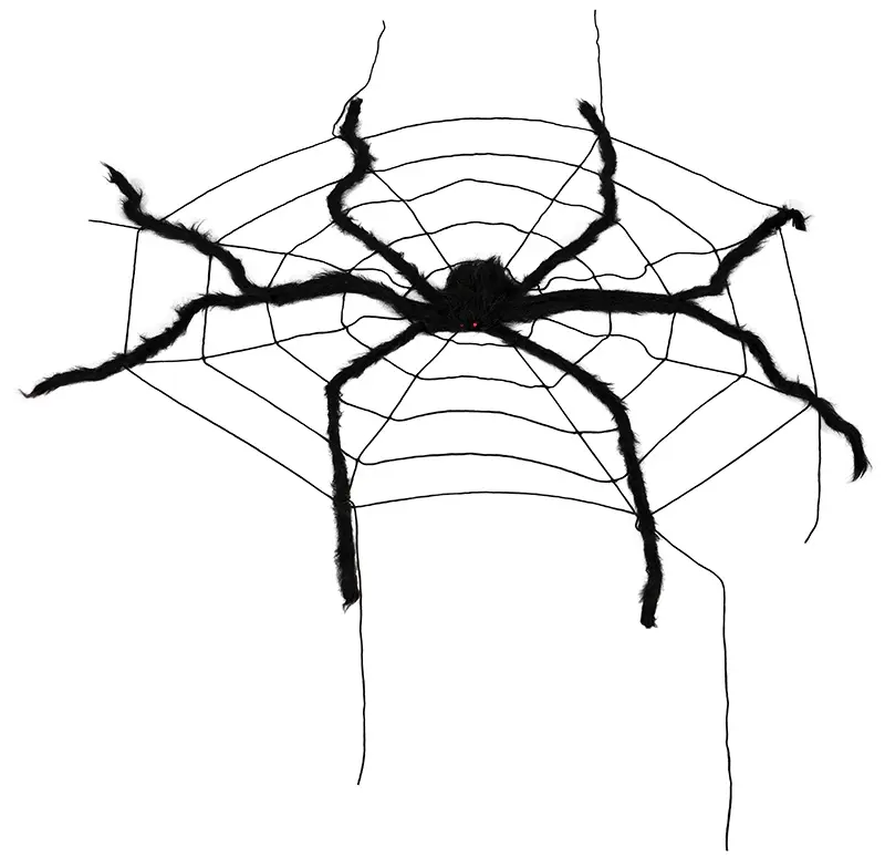 Spindelvæv 200 cm og edderkop 150 cm