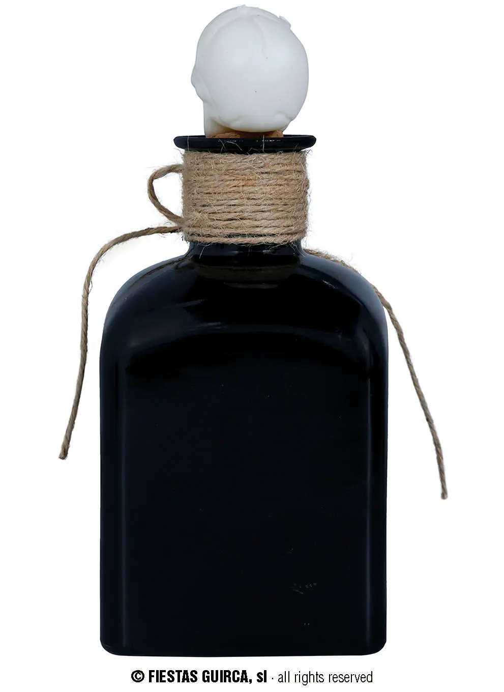 Giftflaske med kranie, glas, 20 cm