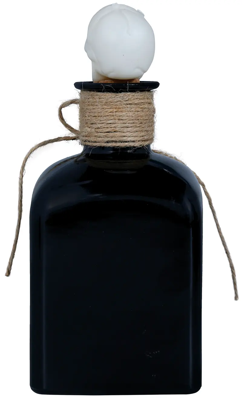 Giftflaske med kranie, glas, 20 cm