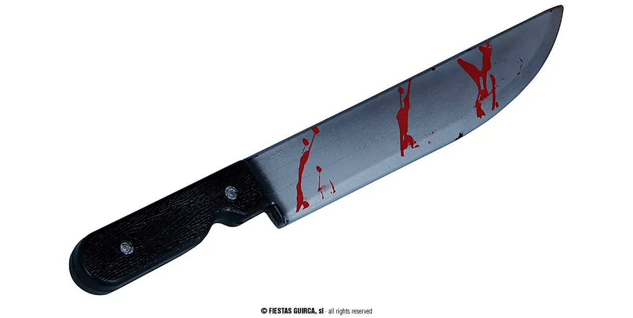 Kniv med blod, 45 cm
