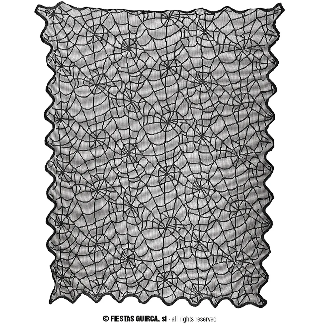 Sort blondedug med spindelvæv, 100 × 75 cm