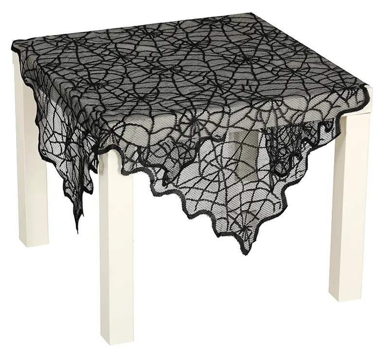 Sort blondedug med spindelvæv, 100 × 75 cm
