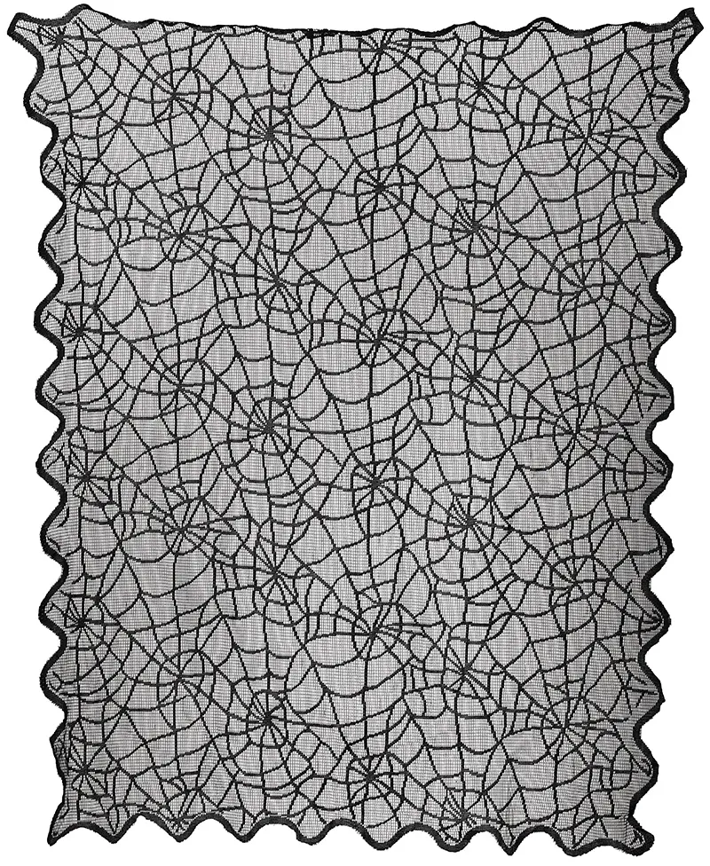 Sort blondedug med spindelvæv, 100 × 75 cm