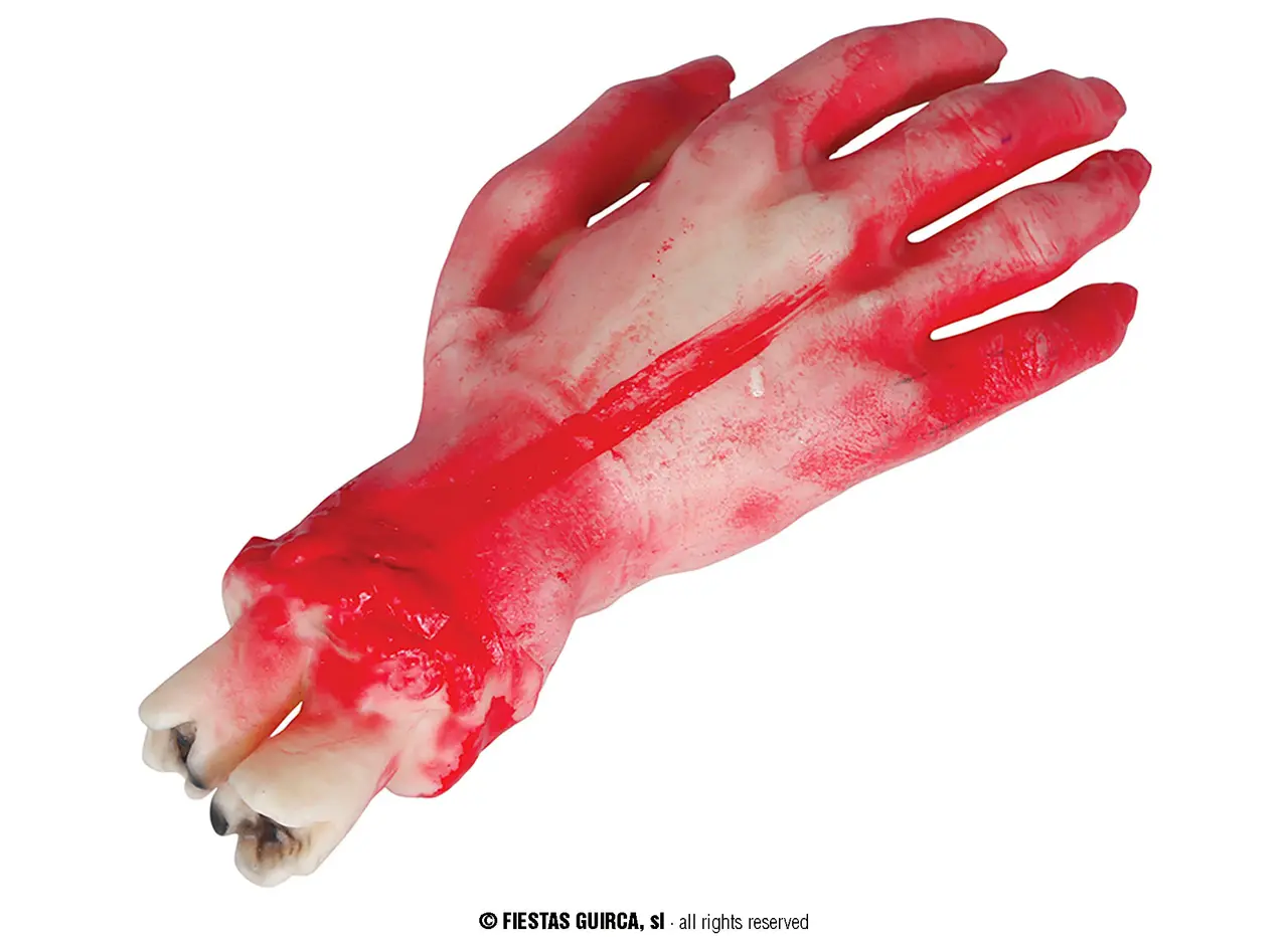 Hånd i latex, 25 cm