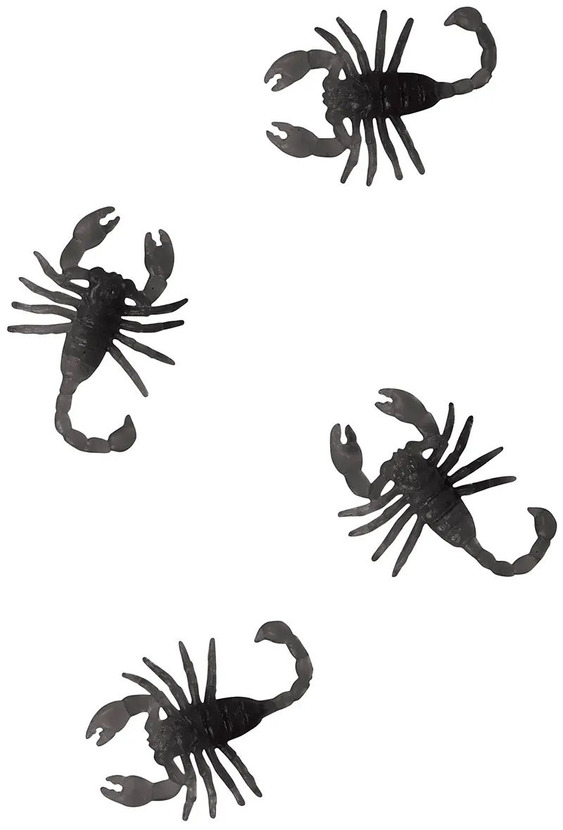 Pose med 8 skorpioner, 6 cm