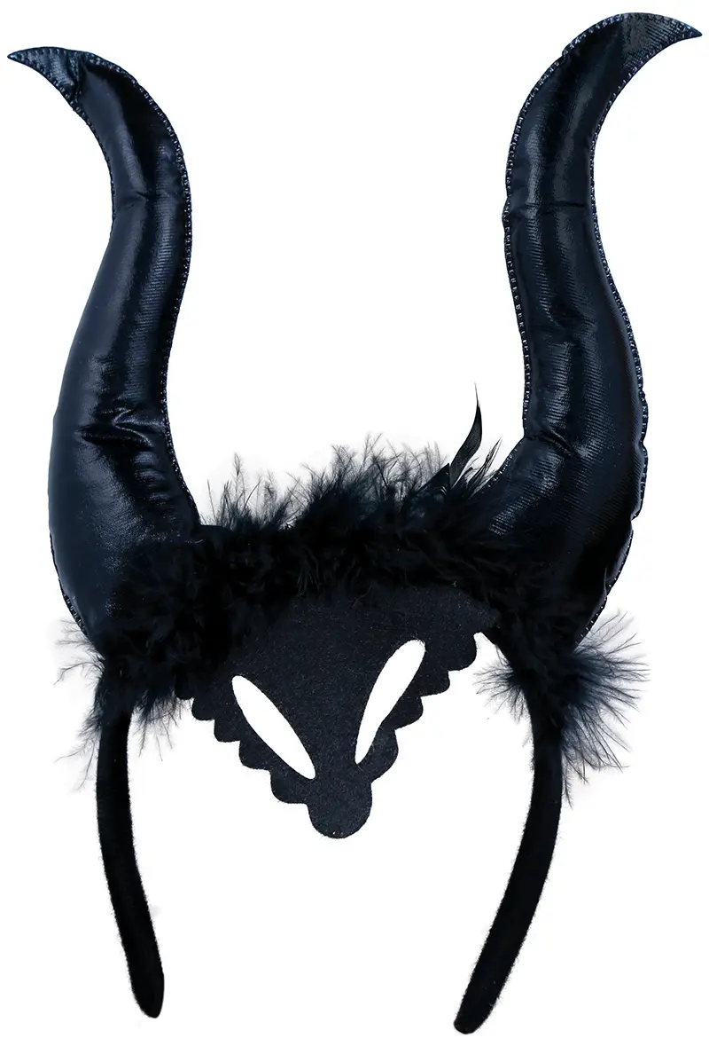 Hårbøjle med ondskabsfulde horn, ca. 19,8 cm