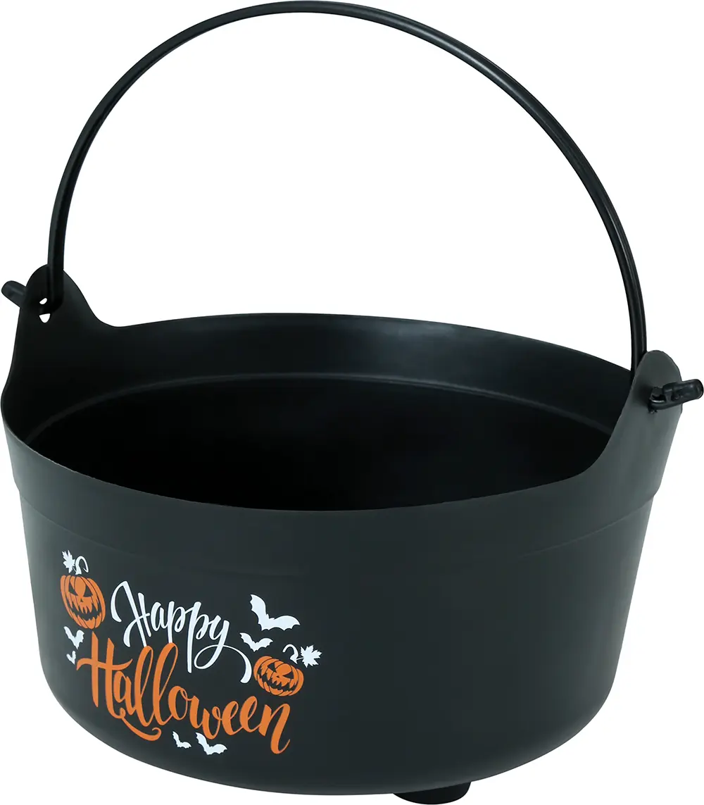 Heksegryde "Happy Halloween", 24 × 23 × 15 cm, sort