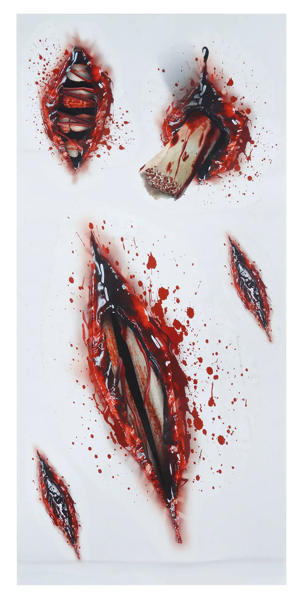 Selvklæbende tatoveringer med åbne sår, 14 × 30 cm