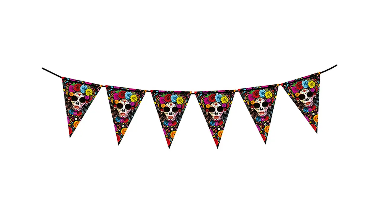 Catrina-vimpelguirlande, 300 cm, 20 × 30 cm, papir