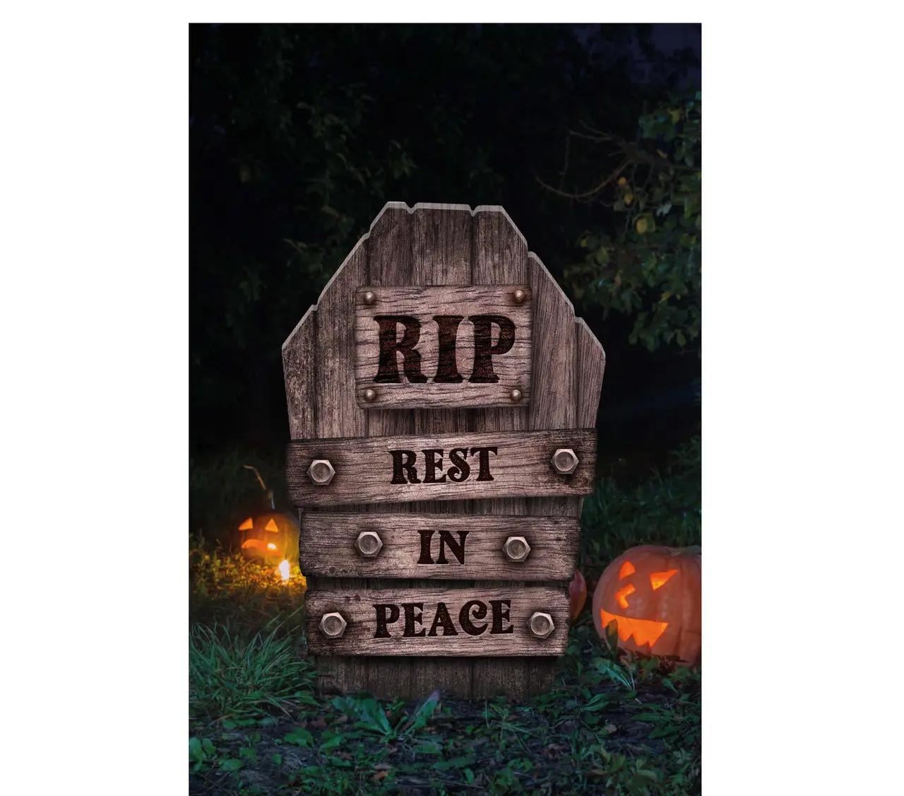 Gravsten "Rest in Peace", 56 cm