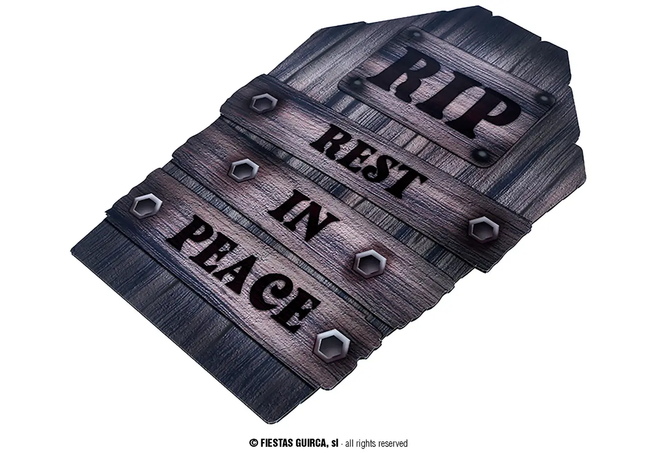 Gravsten "Rest in Peace", 56 cm