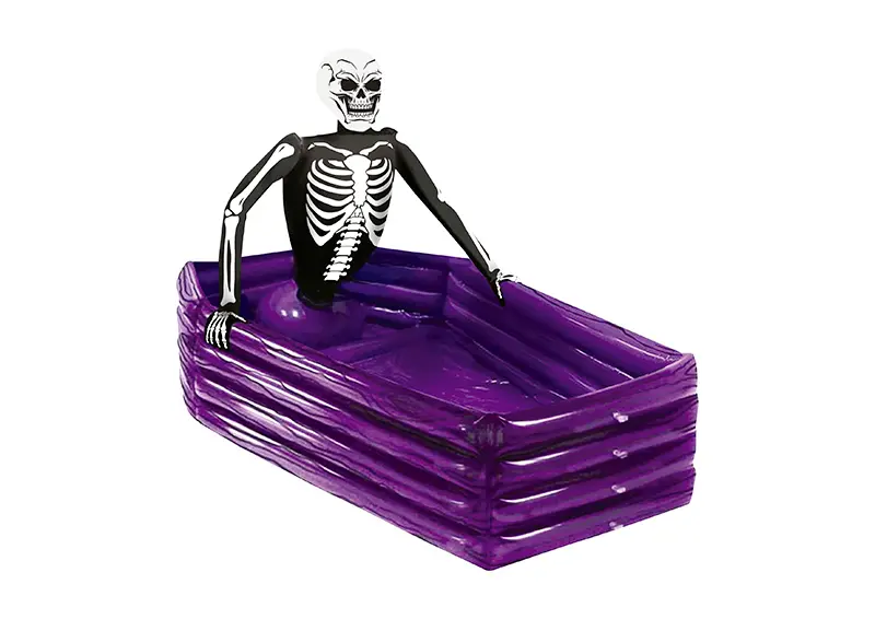 Oppustelig skeletkiste-køler, 100 × 35 cm