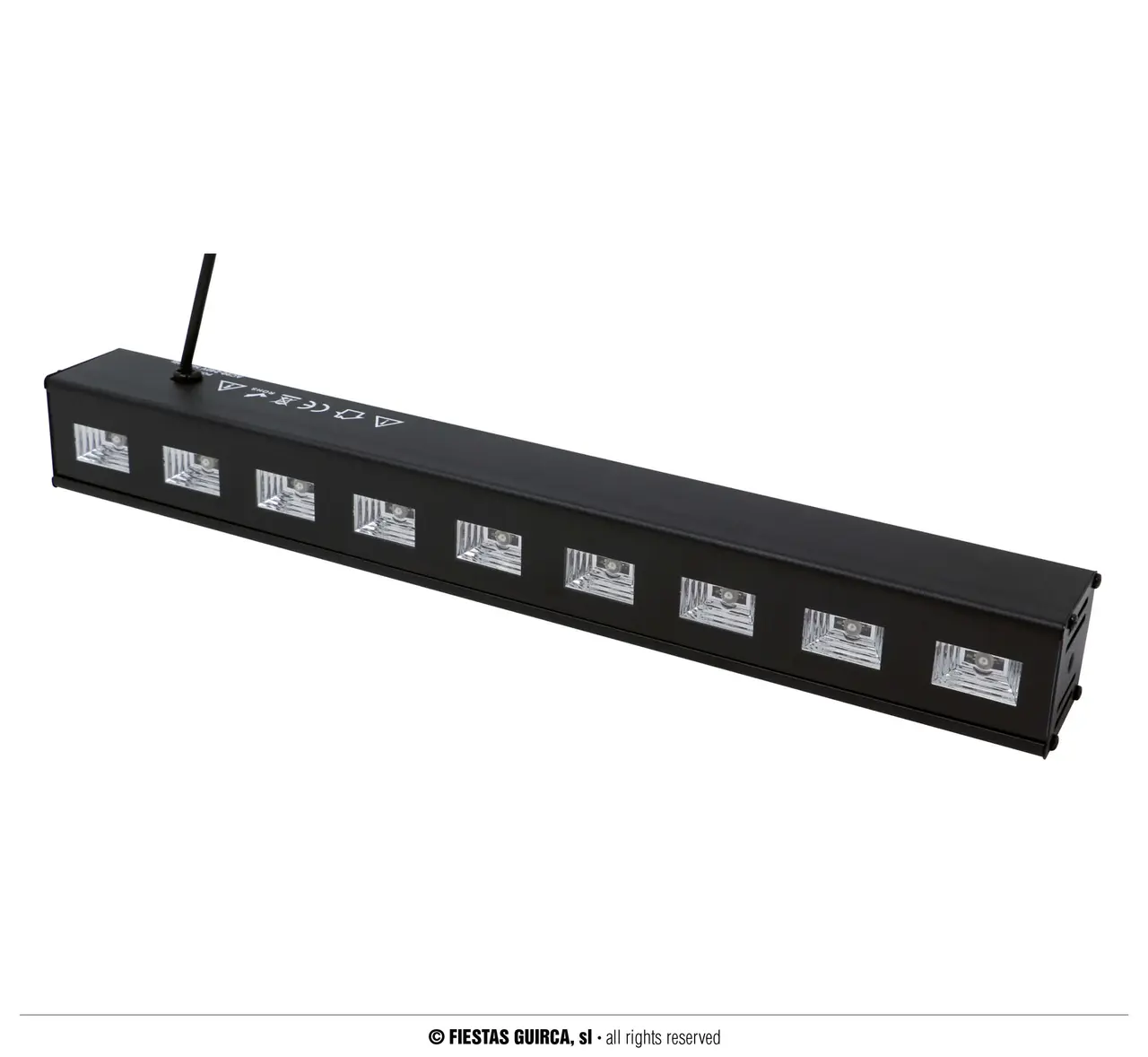UV-sortlys med 9 LED, 9 × 3 W, til indendørs brug