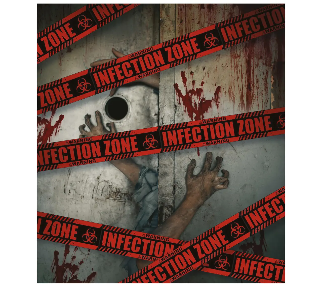 Afspærringsbånd "Infection Zone", 6 m
