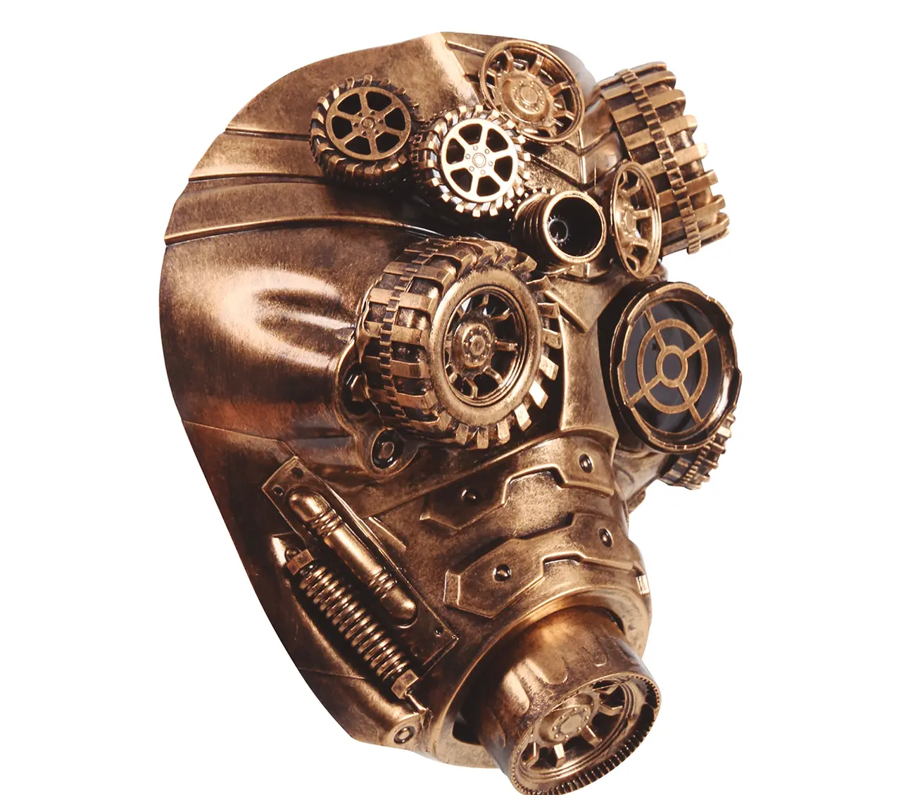 Steampunk-maske i guld