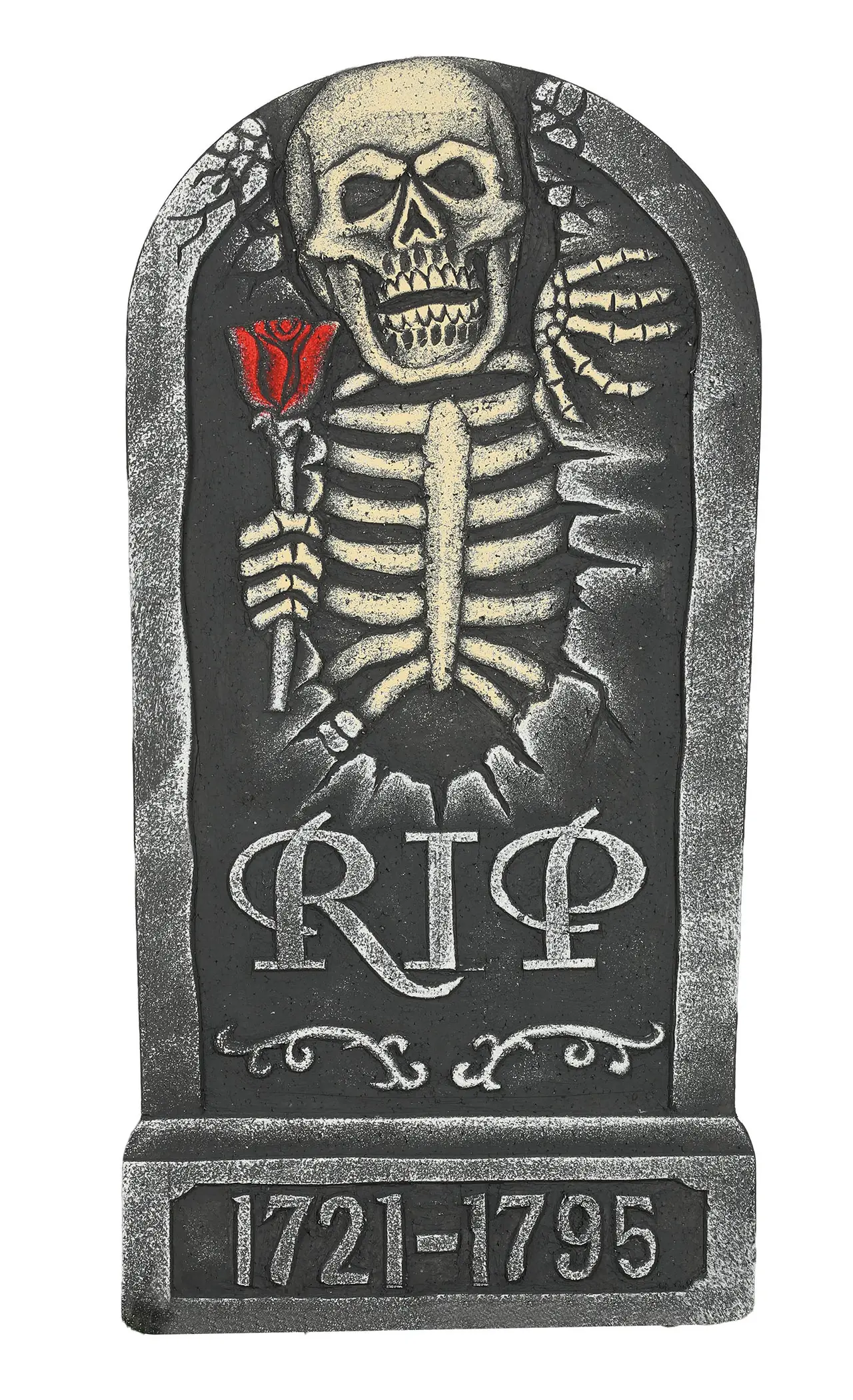 Gravsten "RIP" 1721-1795, 32 × 65 cm
