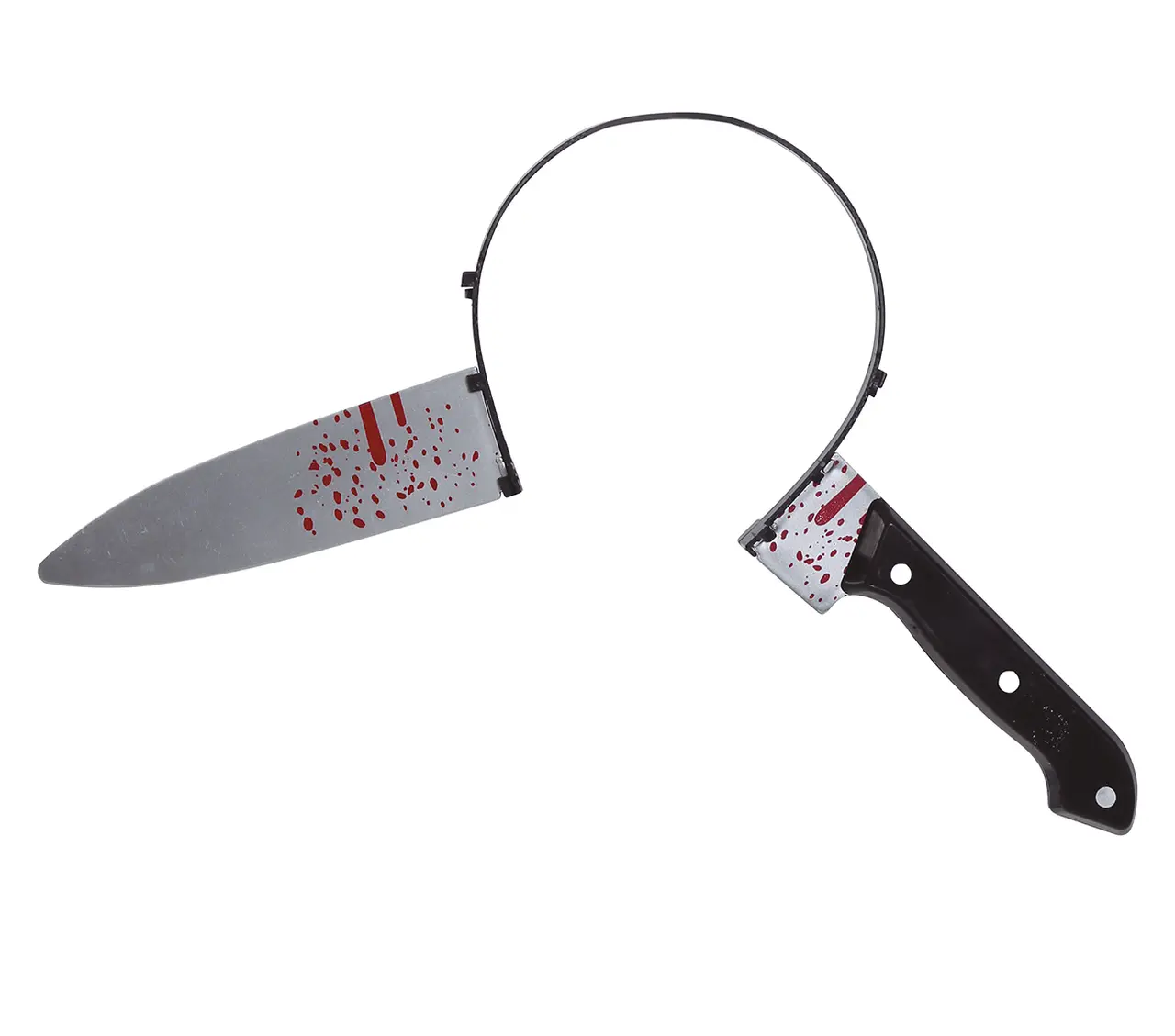 Hårbøjle med blodig kniv, 35 cm