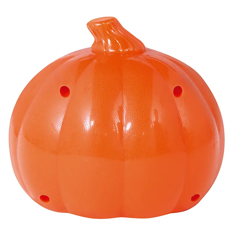 Græskar med lys, plastik, 10 cm