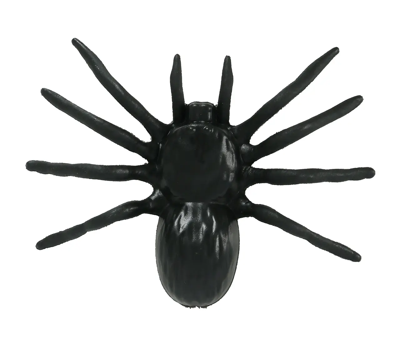 4 plastikedderkopper, 10 cm
