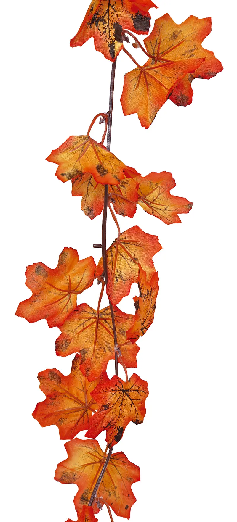 Orange bladguirlande 190 cm