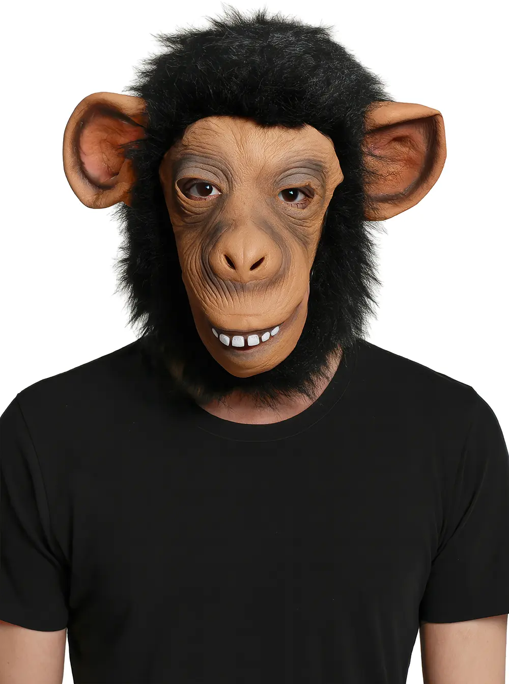 Chimpansemaske med hår, latex