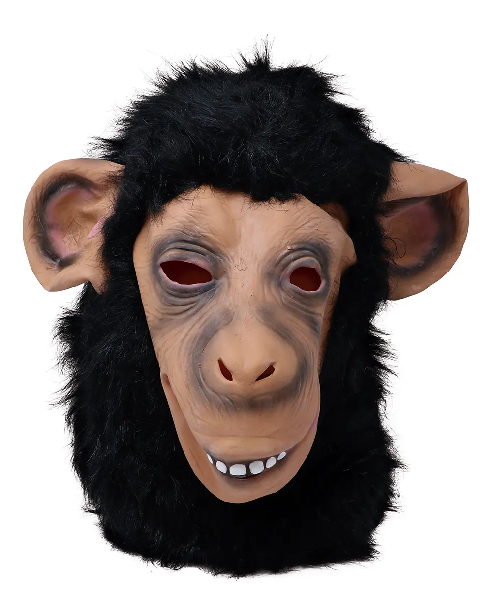 Chimpansemaske med hår, latex