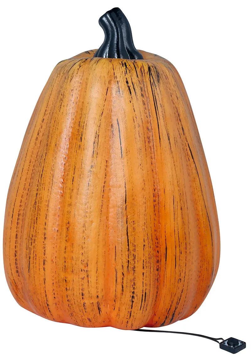 Græskar 20 cm med lys, skum