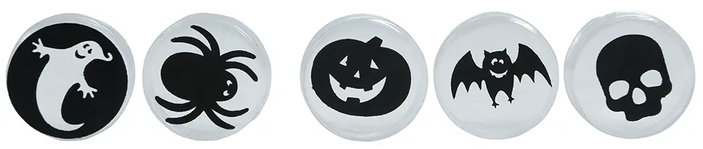 Projektorlommelygter med halloweenmotiver, 16 cm