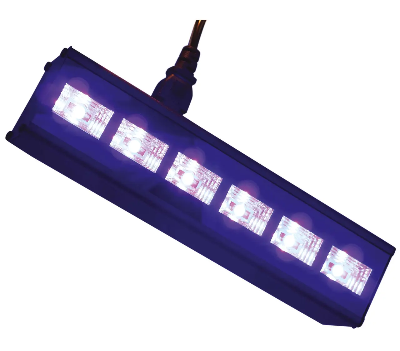 UV-sortlys med 6 LED, 6 × 3 W, til indendørs brug