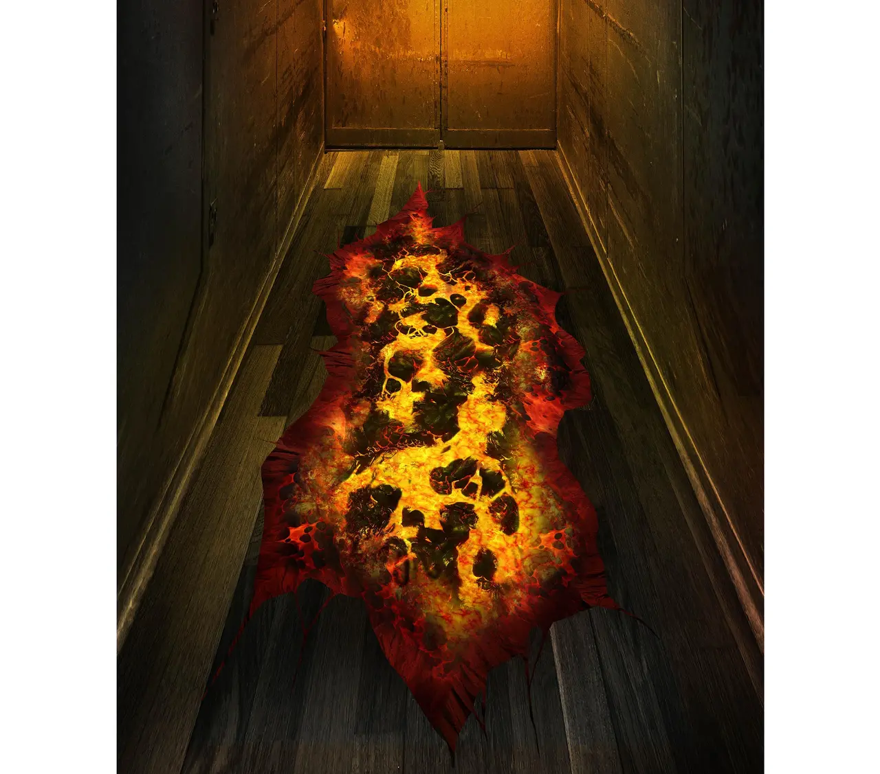 Gulvklistermærke med lava 30 × 90 cm