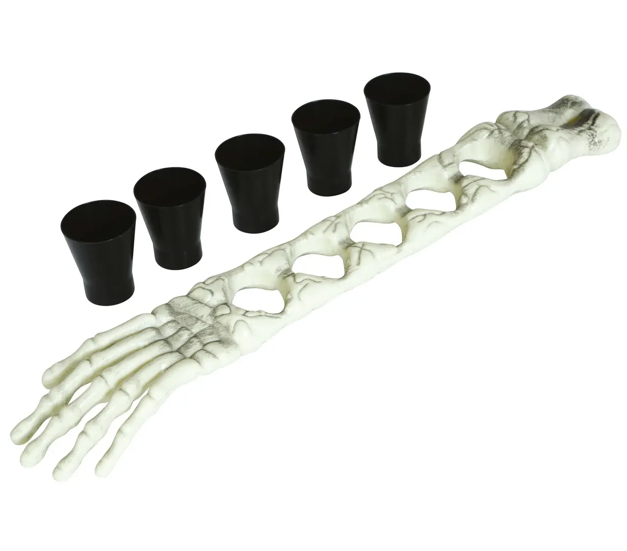 Skeletarm 50 cm med 5 shotglas