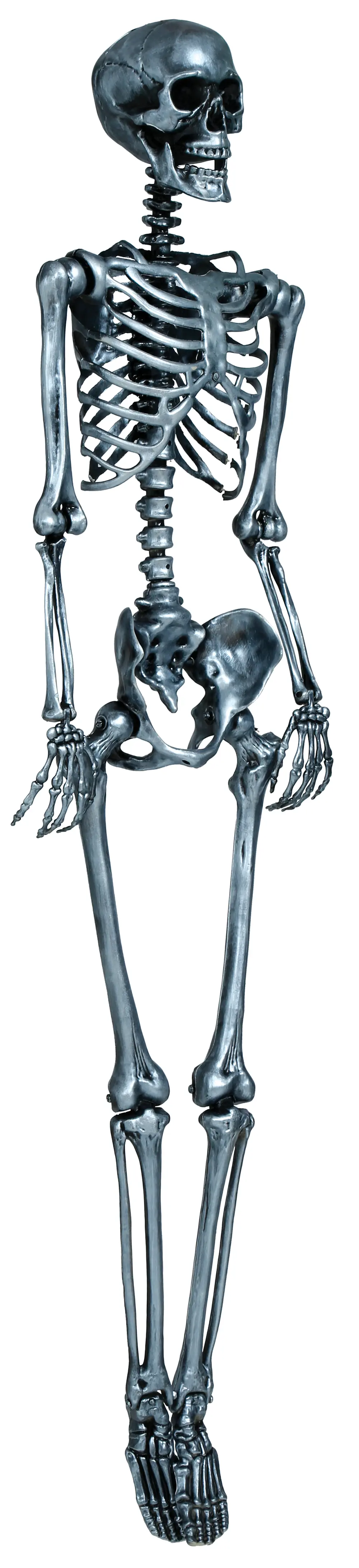 Sølvfarvet skelet 90 cm