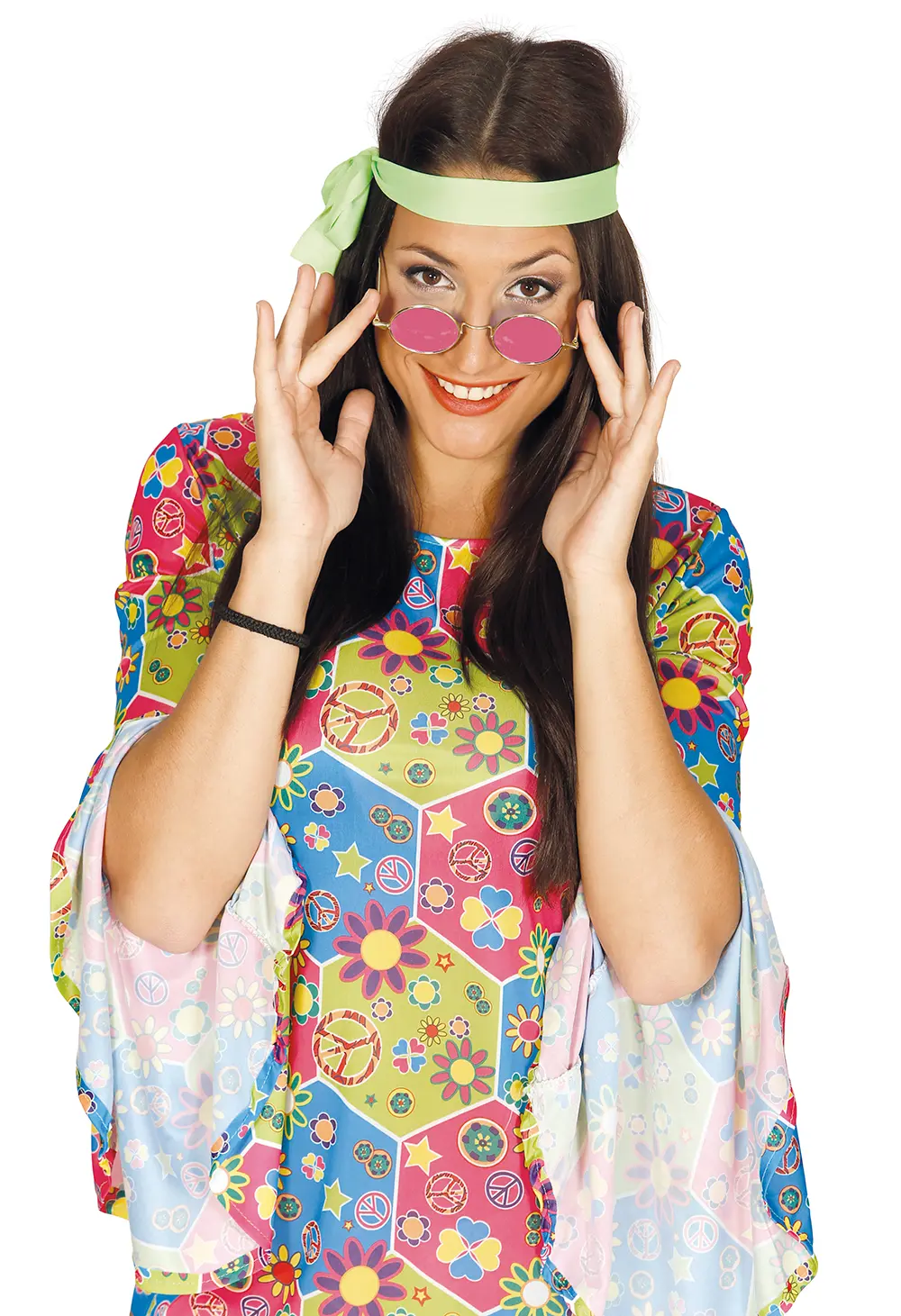 Lyserøde hippiebriller