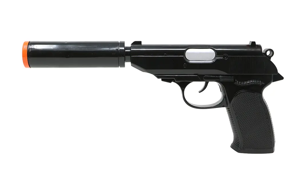 Pistol med lyddæmper 25 cm
