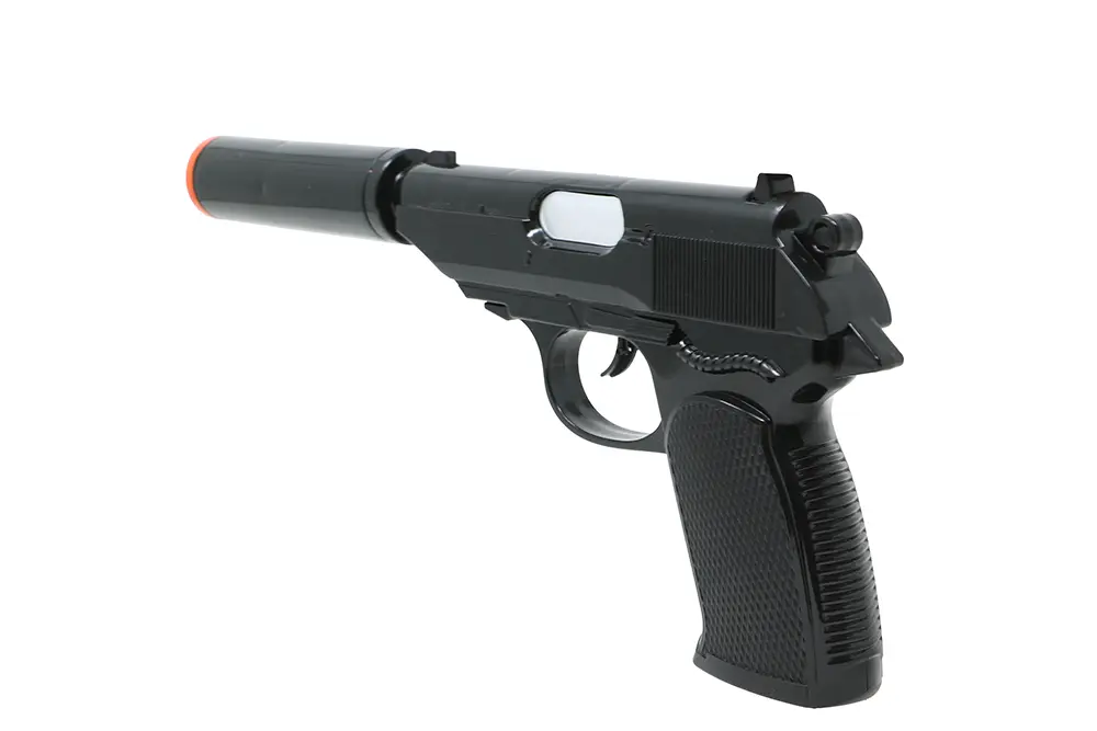 Pistol med lyddæmper 25 cm