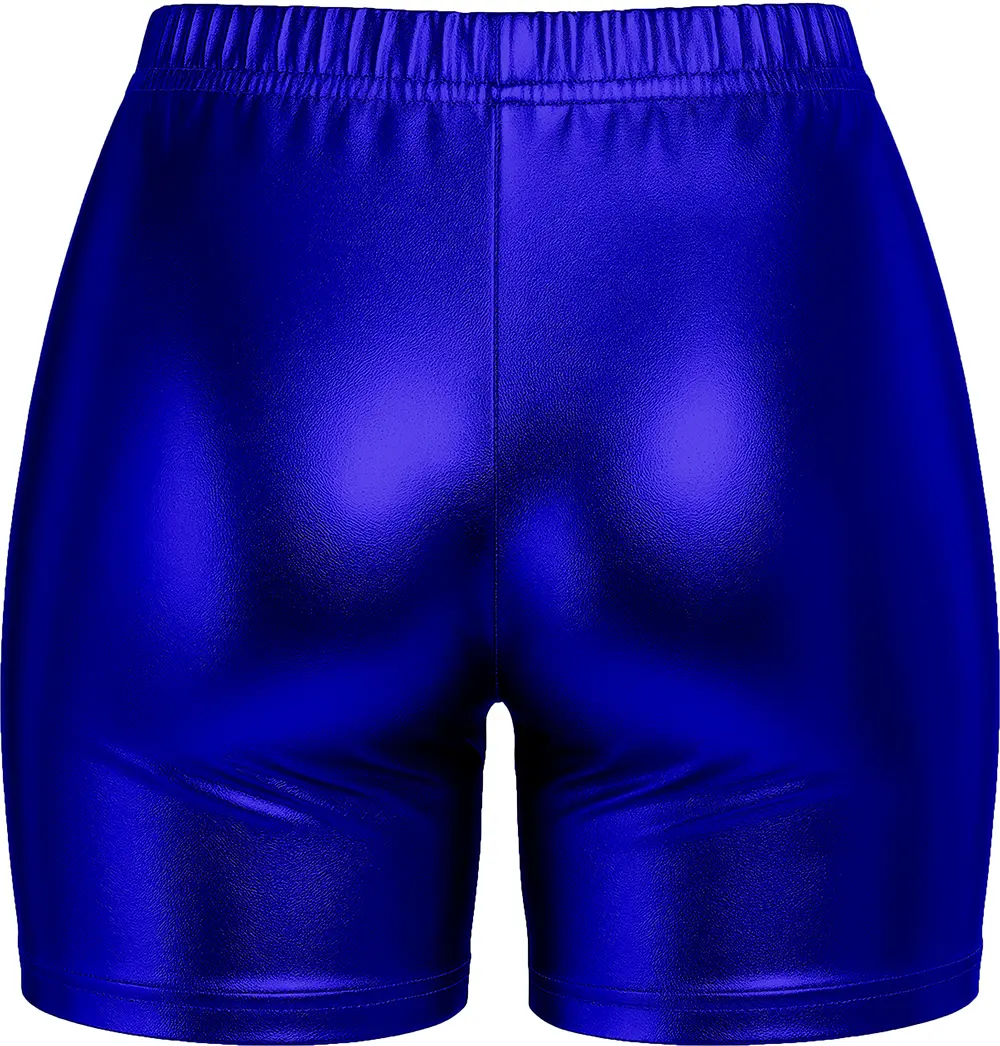 Shorts i metallisk blå til damer