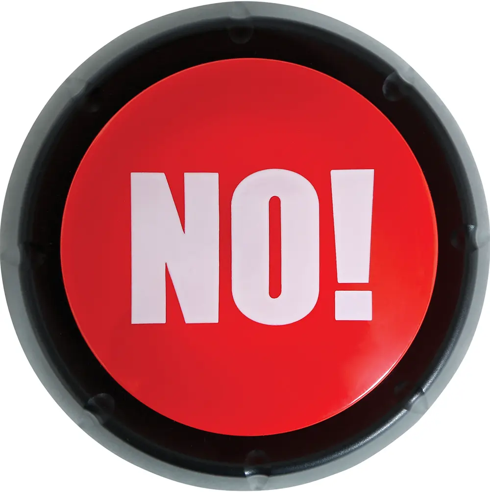 2 buzzerknapper "Yes!" og "No!", 9 cm