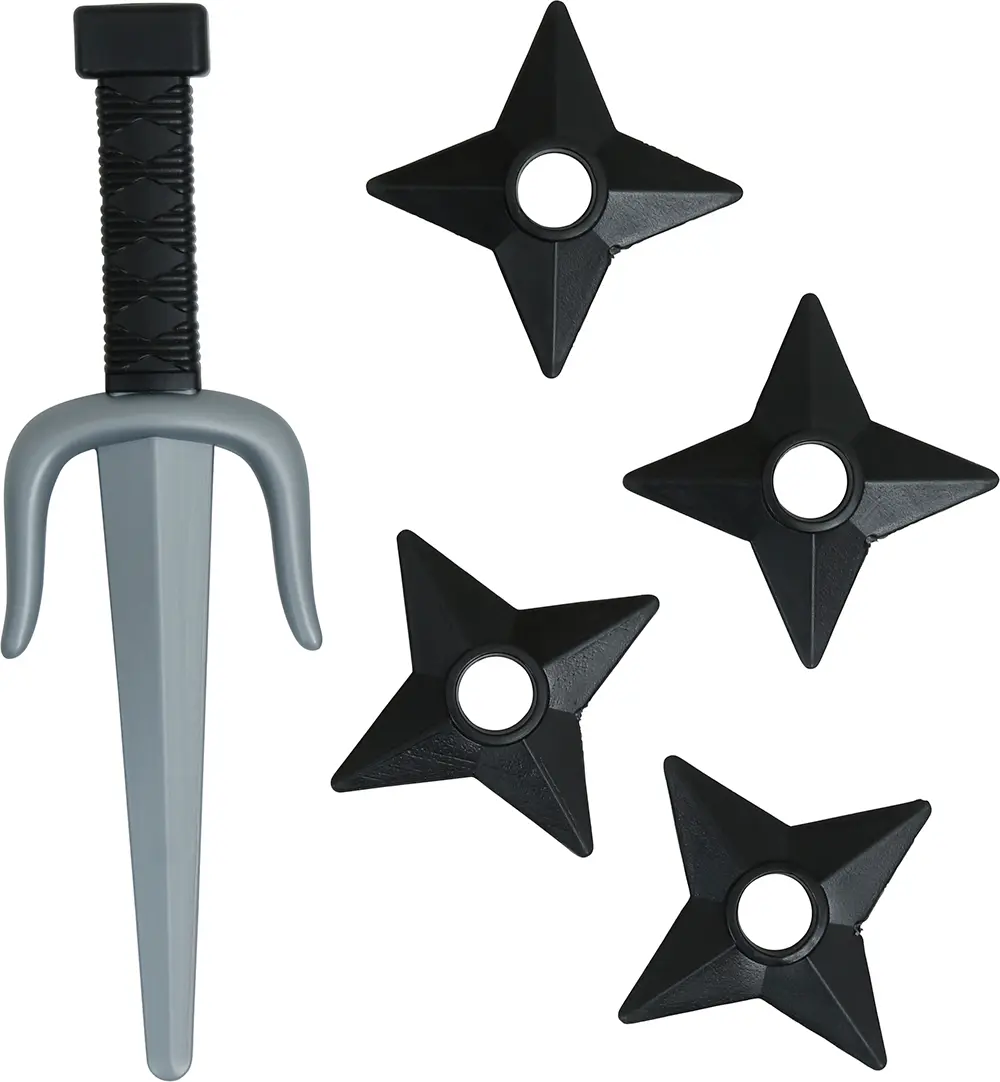 Ninjasæt med 5 dele, ca. 23,7 cm