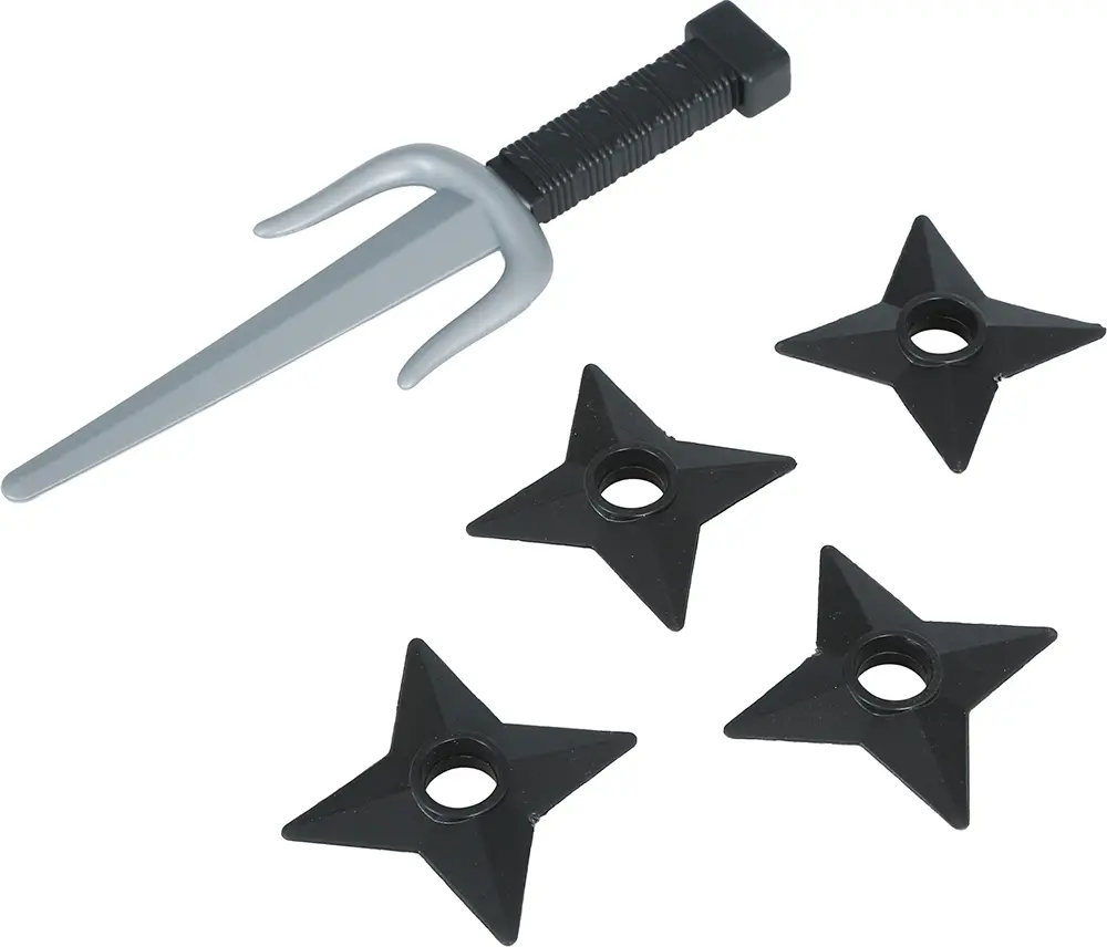 Ninjasæt med 5 dele, ca. 23,7 cm
